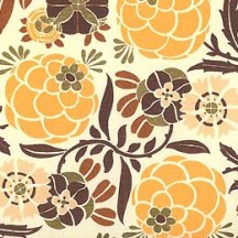 Yellow Tones Stylized Floral Print Paper ~ Rossi Italy